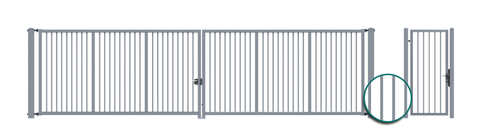 brama dwyskrzydlowa 25x25