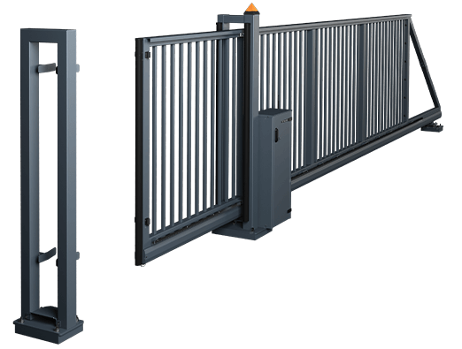 brama przesuwna PI 130 automatczyna niski slupek